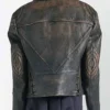 Faded Leather Biker Jacket