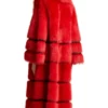 Valentine’s Day Red Shearling Coat