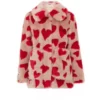 Women's hearts Red Fur coat
