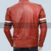 Cafe Racer Red Leather Jacket