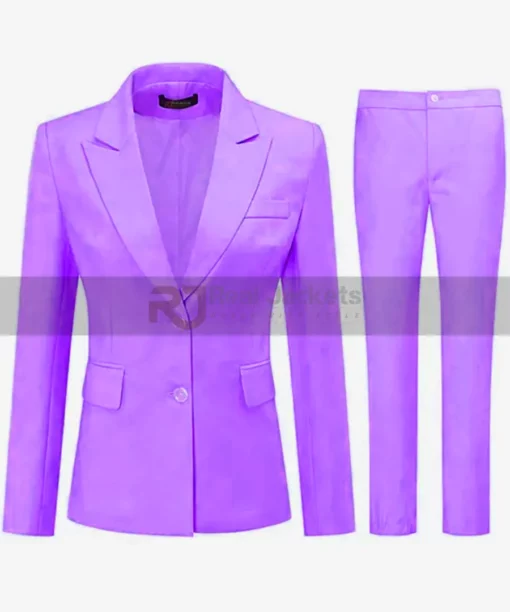 Womens 2 Piece Purple Suit