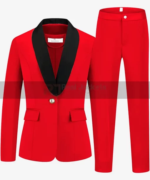 Womens Tuxedo Red Suit