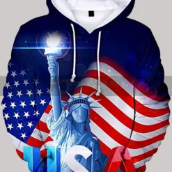 USA Flag 3D Printed Hoodie