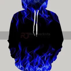 Blue Flame 3D Print Hoodie