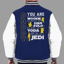 Daddy Fathers Day Star Wars Attributes Men's Varsity Jacket