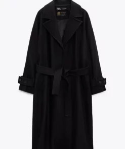 Fitted Wool Blend Coat