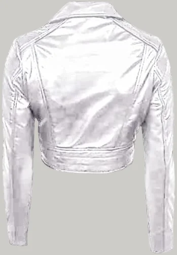 Silver Metallic Leather Jacket