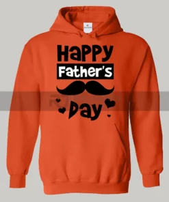 Unisex Father's Day Orange Hoodie