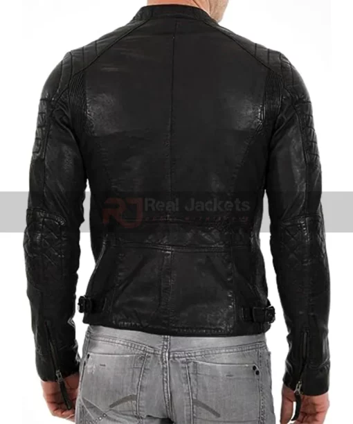 Men's Lambskin Leather Biker Jacket