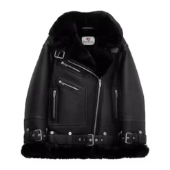 Women's Aviator Moya Fur Leather Jacket