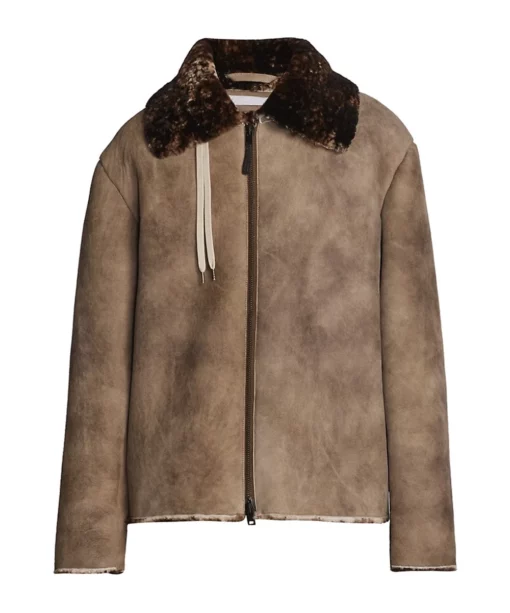 Men’s Suede Shearling Leather Jacket