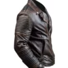 Brown Distressed Real Leather Motorcycle Jacket
