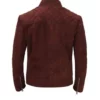 Men Suede Leather Quilted Jacket