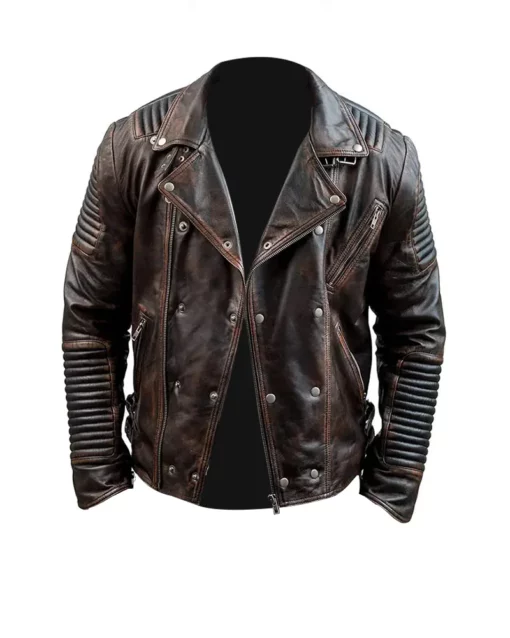Men’s Brown Distressed Leather Jacket