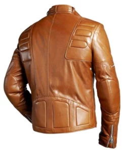 Mens Brown Padded Stylish Motorcycle Leather Jacket
