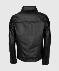 Men Motorcycle Black Leather Jacket