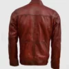 Men’s Cozy Vintage Body Fit Waxed Leather Jacket