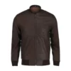 Men’s Snuff Style Brown Bomber Leather Jacket