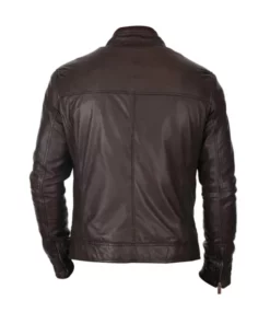 Men’s Stylish Lambskin Brown Leather Jacket