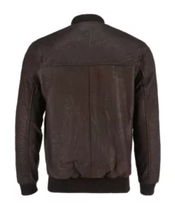 Snuff Style Brown Bomber Leather Jacket