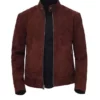 Suede Leather Quilted Jacket