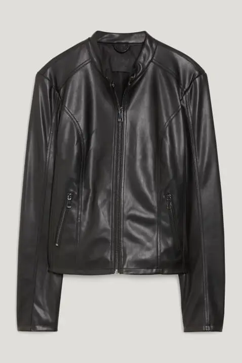 Women's Biker Faux Leather Jacket