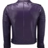 Women's Double Rider Leather Quilted Jacket