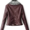 Women’s Winter Style Faux Fur Brown & Black Quilted Jacket