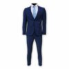 Men Royal Blue Single Breasted Suit
