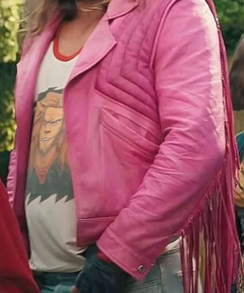 Jason Momoa A Minecraft 2025 Pink Leather Jacket